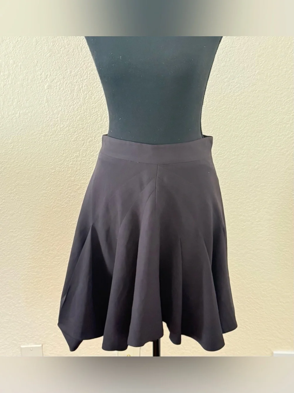 Rare Vintage Cue : Dion Lee 100% Silk Architectural Pleated Mini Skirt US 6